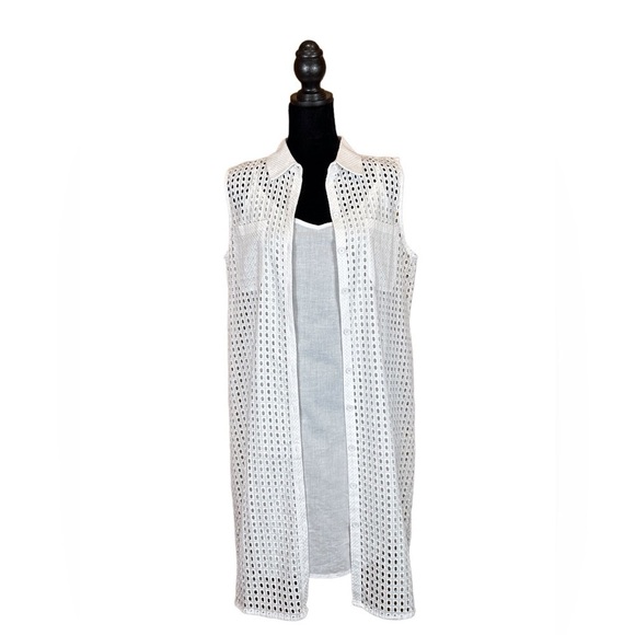 REED Women’s Novelty Shirt Dress White Eyelet Limited Edition Size-M NWT - Picture 4 of 13